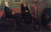 William Stott of Oldham Portrait of My Father and Mother oil